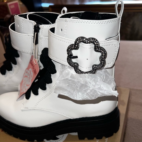 Sam & Libby Samantha Combat Boots White - Picture 4 of 8